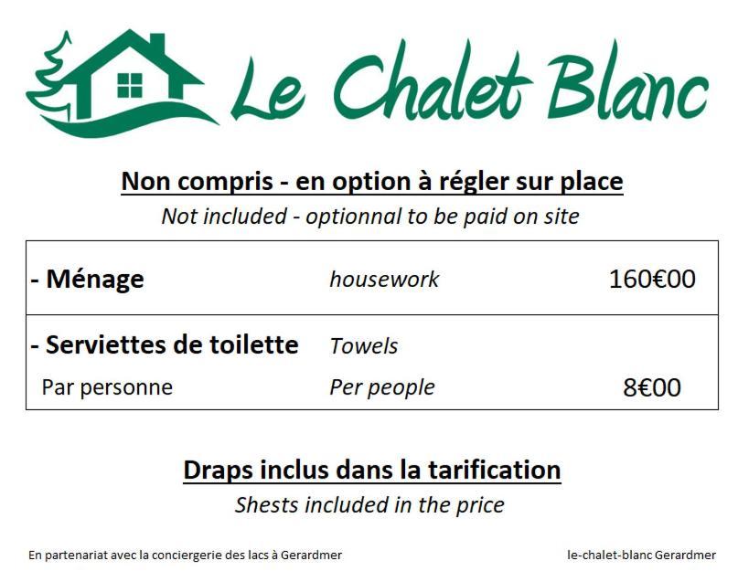Le Chalet Blanc - Jacuzzi / Piscine / Sauna Gérardmer Exteriér fotografie